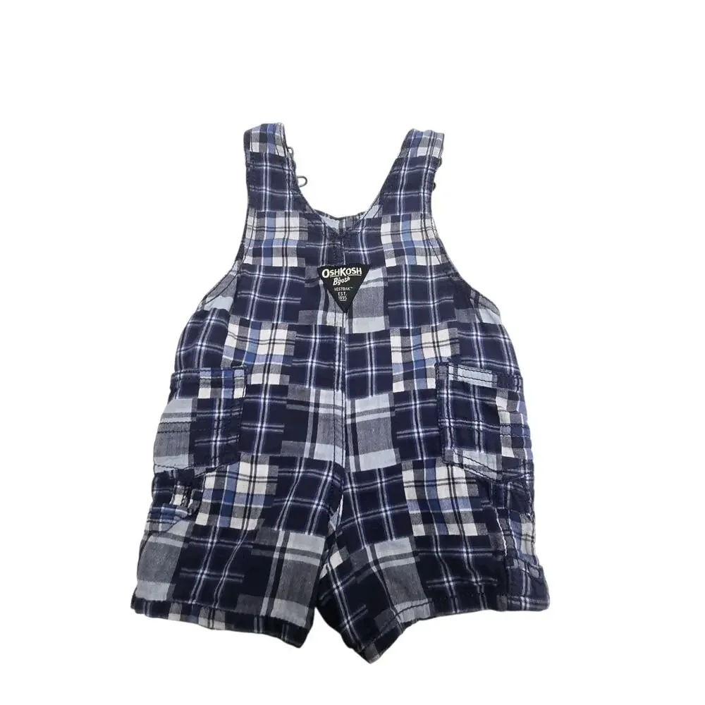 Oshkosh B'gosh Overalls 6 Months Blue Plaid
